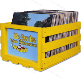 Crosley Schallplatten Holzbox The Beatles Yellow Submarine - für ca. 75 Stück LPs