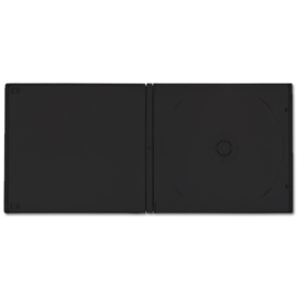 Boîtier 1 CD PP, couleur: noir, épaisseur 9 mm