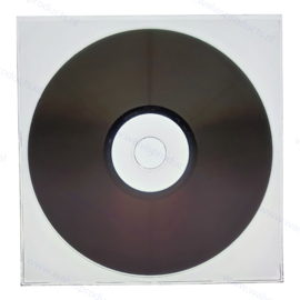 PVC 1CD / DVD hoesje zonder klep 128 x 130 mm., transparant, dikte 0.14 mm.