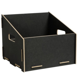 WERKHAUS Boîte de tri pour disques Vinyles - Noire
