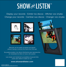 Snap Show & Listen 12-Inch Record Album Frame - black