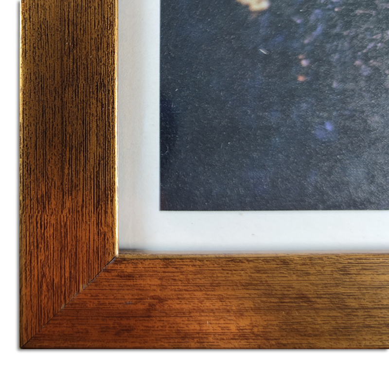 Wissellijst 12-inch Vinyl Cover - Goudkleurig Houtnerf LP Frame