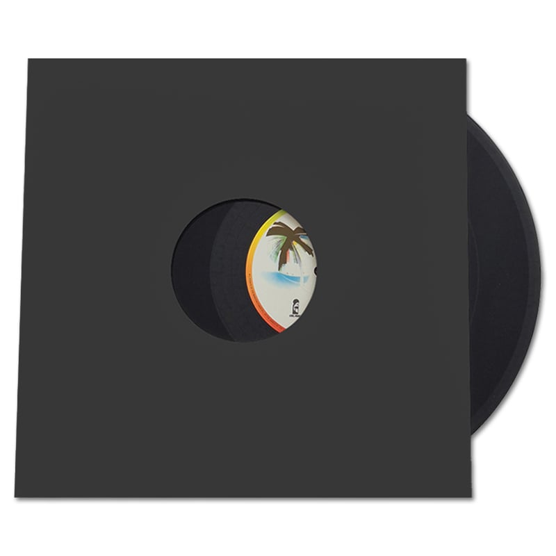 12" Disco Sleeve Vinyl Record Cover with centre holes, 250 grs. black cardboard