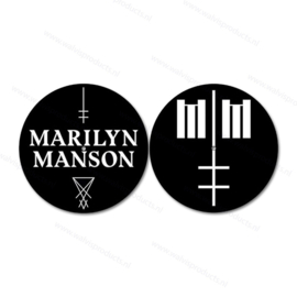 Slipmat - Logo / Cross Marilyn Manson - set of 2