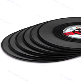 Rockabilly grammofoonplaten coasters (onderzetters) - set a 6 stuks