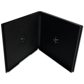 Boîtier 2 CD PP, couleur: noir, épaisseur 9 mm