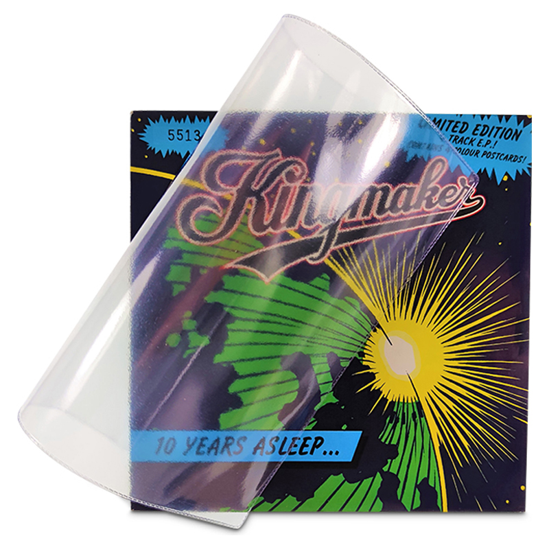 Standard Weight 7" PVC Glass Clear Vinyl Record Outer Sleeve, thickness 140 micron