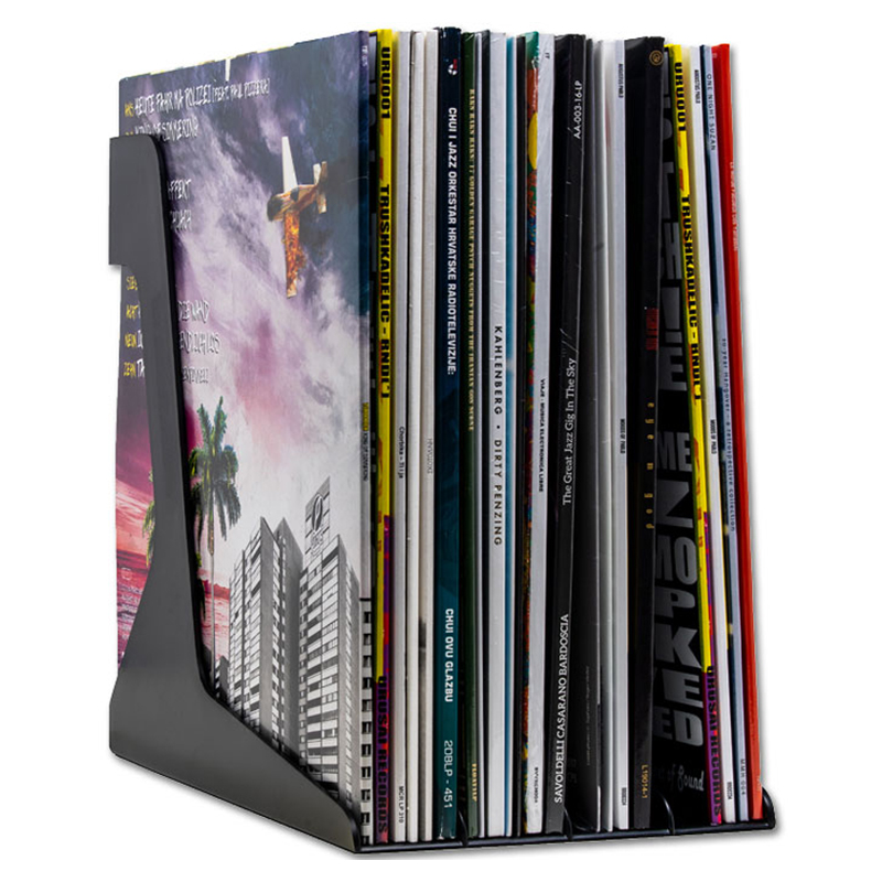 Audio Anatomy 12" Vinyl Schallplatten Ständer schwarz - für ca. 40 Stück LP's