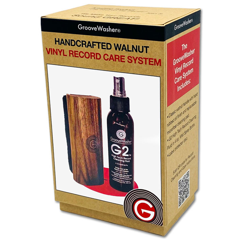 GrooveWasher Walnut Record Cleaning Kit