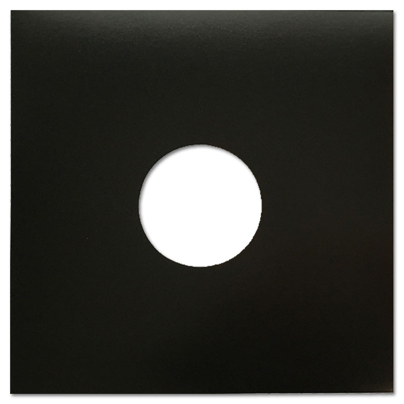 10" Cover Karton - schwarz mit Mittellöcher