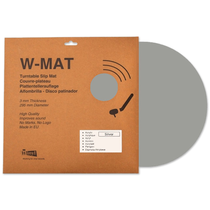 Winyl - W-Mat - Tapis de platine tournante acrylique, couleur: argent