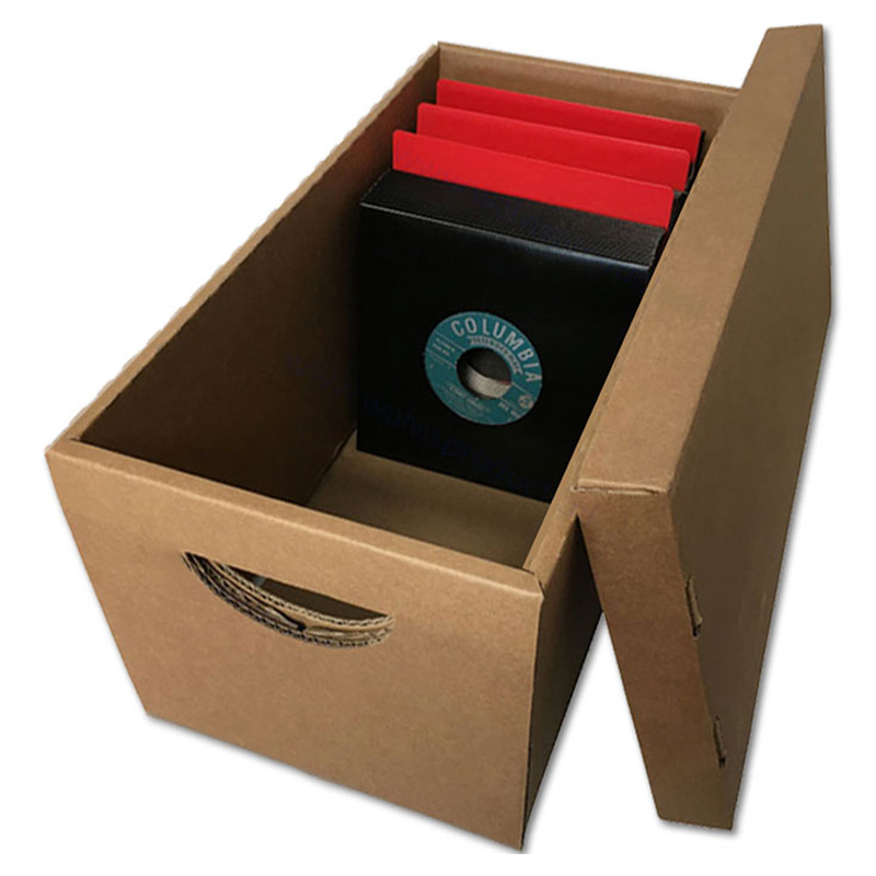 Advance 7-inch Archiefbox - voor ca. 200 Singles - bruin golfkarton