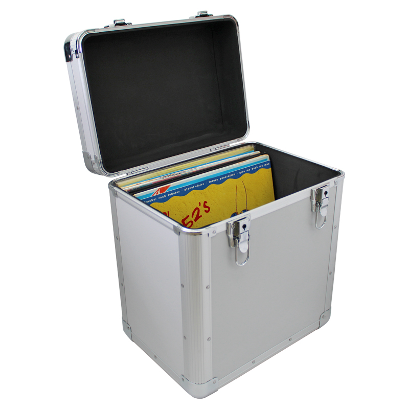 Walvis Products® Ultimate DJ LP Koffer - für ca. 60 Stück LPs - silber