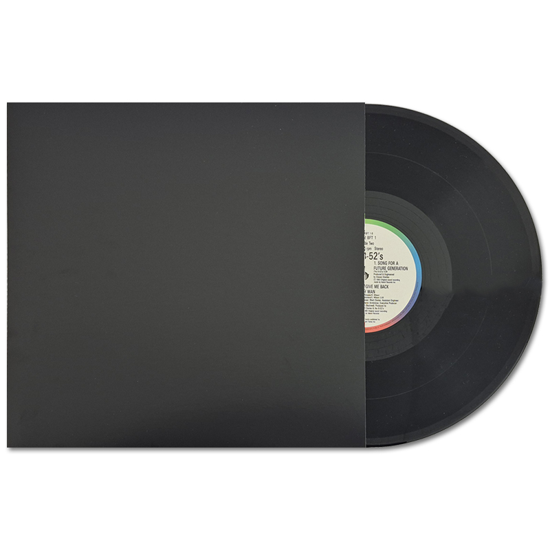 12" Disco Sleeve Vinyl Record Cover, 250 grs. black cardboard