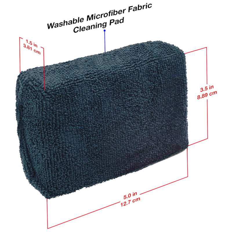 3-pack - GrooveWasher Microfiber Fabric Covered Cleaning Pad