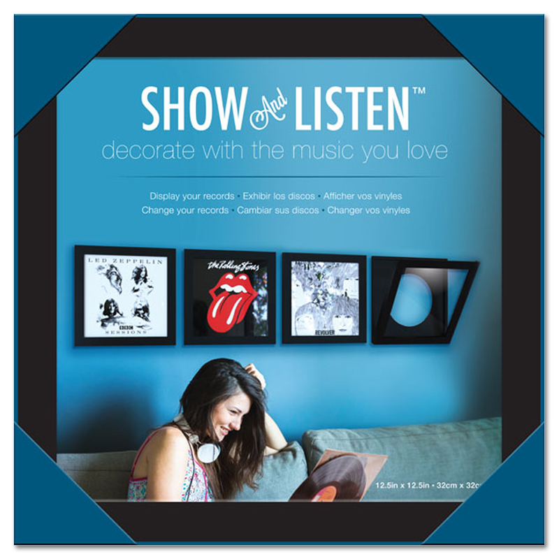 Snap Show & Listen 12-Inch Record Album Frame - black