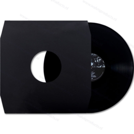 Grammofoonplaten papieren binnenhoes voor LP's, zwart zonder voering - afgeschuinde hoeken