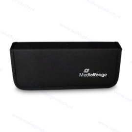 MediaRange nylon wallet voor 10 USB-sticks en 5 SD-kaartjes, zwart