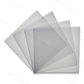 PP 1CD / DVD hoesje 130 x 130 mm., dikte: 0.12 mm.,  zonder klep, transparant