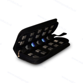 MediaRange nylon wallet voor 10 USB-sticks en 5 SD-kaartjes, zwart