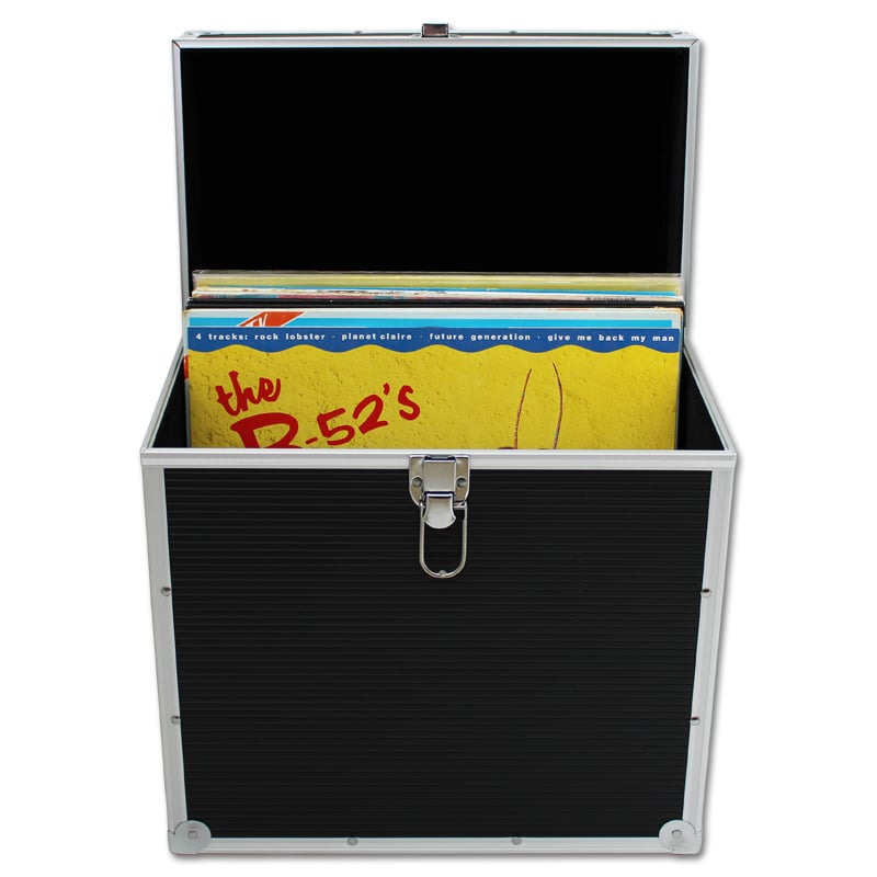 Walvis Products® 12" Vinyl LP Koffer Schwarz - für ca. 40 Stück LPs