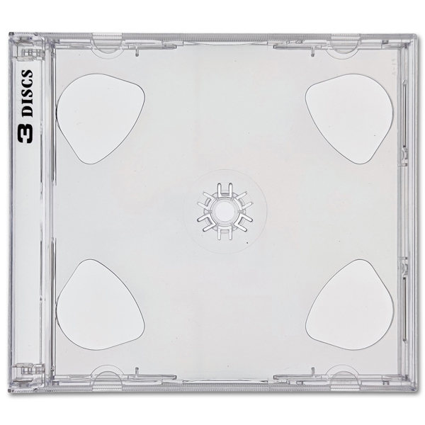 Standard 10.4mm 3 CD Box - with mounted clear smart tray