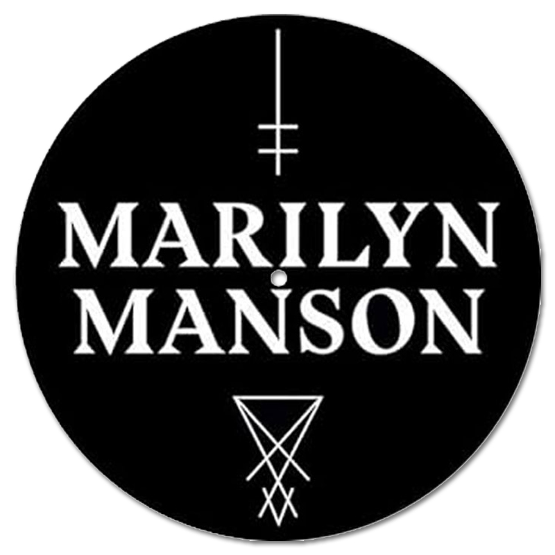 Slipmat - Logo / Cross Marilyn Manson - set à 2 stuks