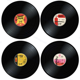 Mikamax Vinyl Record Placemats - set a 4 stuks