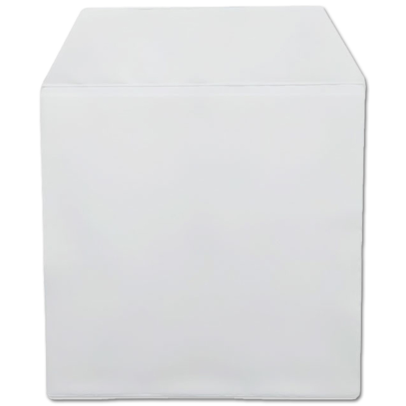 Pochette protection pour disque de vinyle 33T, avec rabat, PVC blanc transparent, épaisseur 0.15 mm