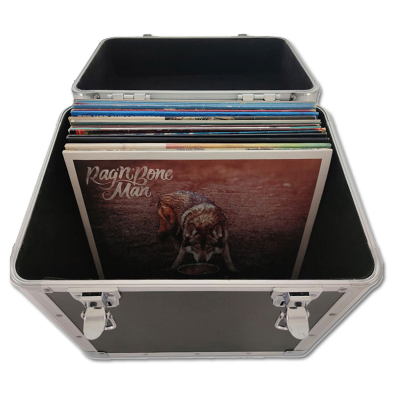 Walvis Products® Professioneller DJ LP Koffer -  für ca. 60 Stück LPs - schwarz