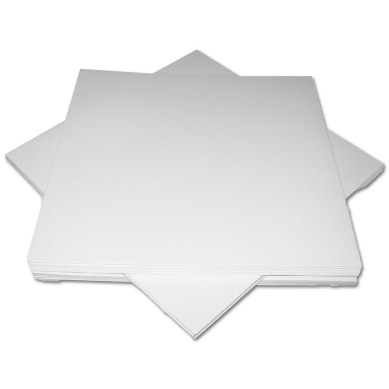 Grammofoonplaten kartonnen hoes voor LP's, kleur: wit