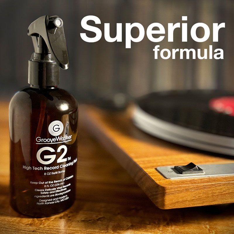 GrooveWasher G2 Record Cleaning Fluid - 8 oz spray bottle