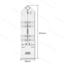 Goka Protractor | Instelsjabloon voor Platenspeler Elementen (wit)