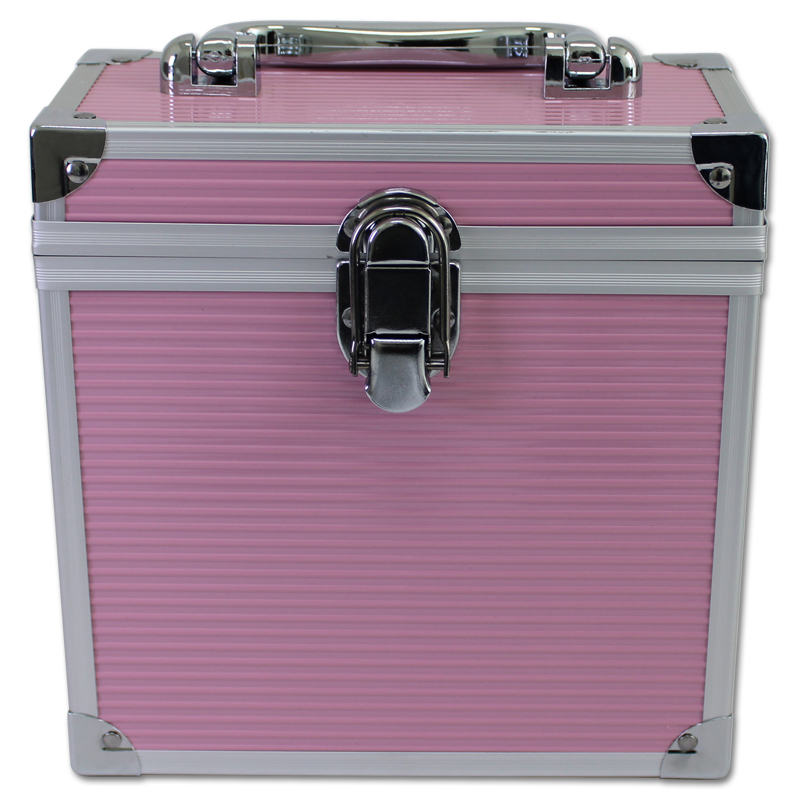 Walvis Products® 7" Vinyl Platenkoffer - voor ca. 35 Singles - kleur: roze