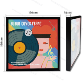 7-inch Wissellijst Vinyl Single Cover - Zwart Kunststof Frame