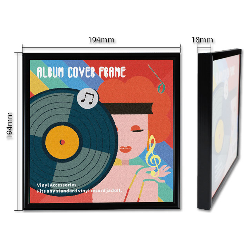 7" Single Cover Bilderrahmen - schwarz