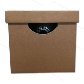 Advance 7-inch Record Storage box - capacity: approx. 200 Singles - brown cardboard