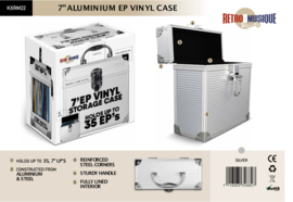 Retro Musique 7" Vinyl Storage Case - capacity: approx. 35 units singles - silver