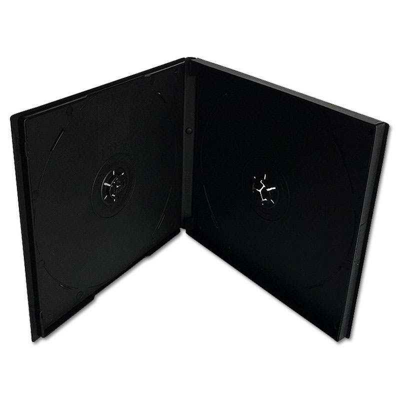 PP standaard (dikte: 9mm.) 2 CD doosje, zwart