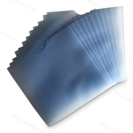 PP 1CD / DVD hoesje 135 x 130 mm., dikte: 0.12 mm., zonder klep, transparant