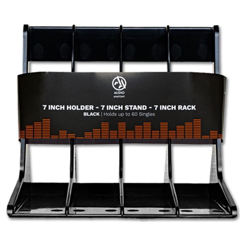 Audio Anatomy 7" Vinyl Schallplatten Ständer schwarz - für ca. 60 Stück Singles