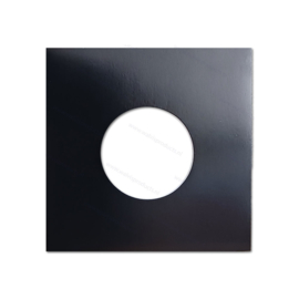 Card 7" Vinyl Record Sleeve with centre holes, black 350 grs. card