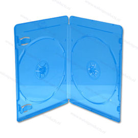 Slim 7 mm 2-BR (Blu-Ray) Box, colour: transparent-blue