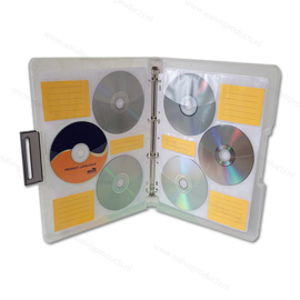 Walvis Products Hardbox voor 60 CD's/DVD's, inclusief 10 hoezen voor elk 6 CD's/DVD's