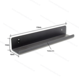 The Walvis Metal Record Shelf - black colour