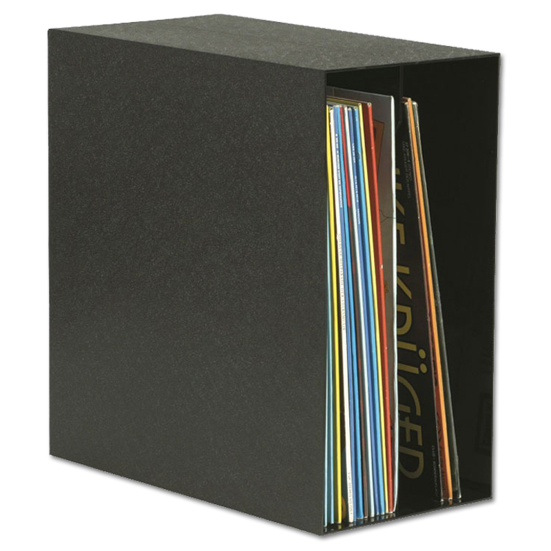Knosti Archifix-Box zwart, voor ca. 50 LP's
