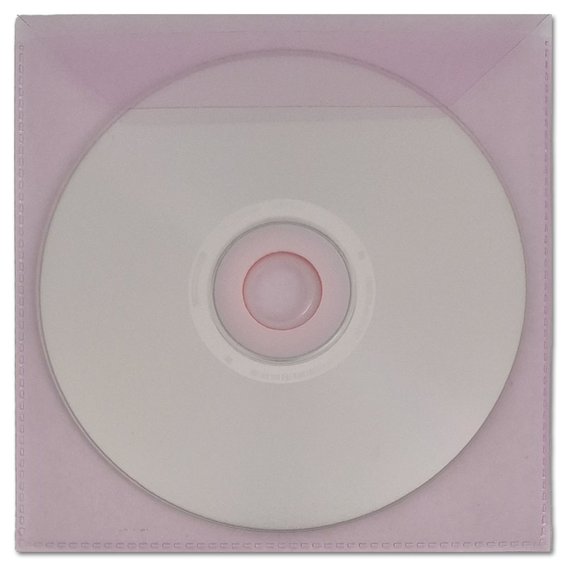 1 CD Sleeve with flap, transparent/purple (132 x 135 mm + flap)