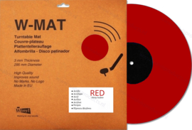 W-Mat - Winyl Acrylic Turntable Mat - red