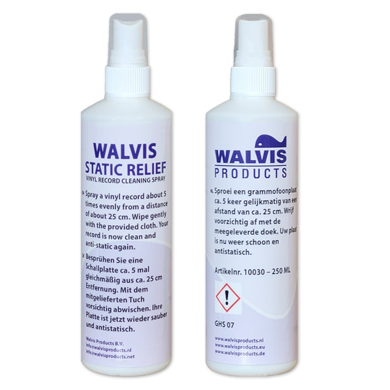 Sprayflacon à 250 ml. Walvis Static Relief - Vinyl Record Cleaning Spray