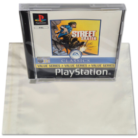 100-pack - Clear Cellophane Sealbags for 11 mm. Blu-Ray Cases, with resealable flap